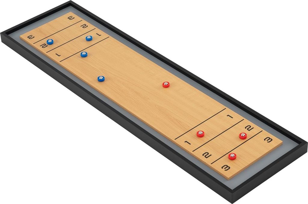 2-in-1 Shuffleboard- und Curling-Tischspiel, 114 cm, tragbar