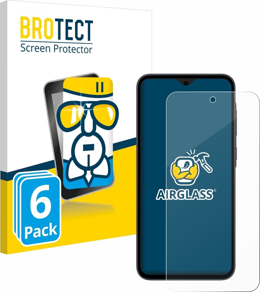 6x BROTECT Schutzglas für Samsung Galaxy A35 5G Schutzfolie Panzer Folie Glas Display Schutz klar