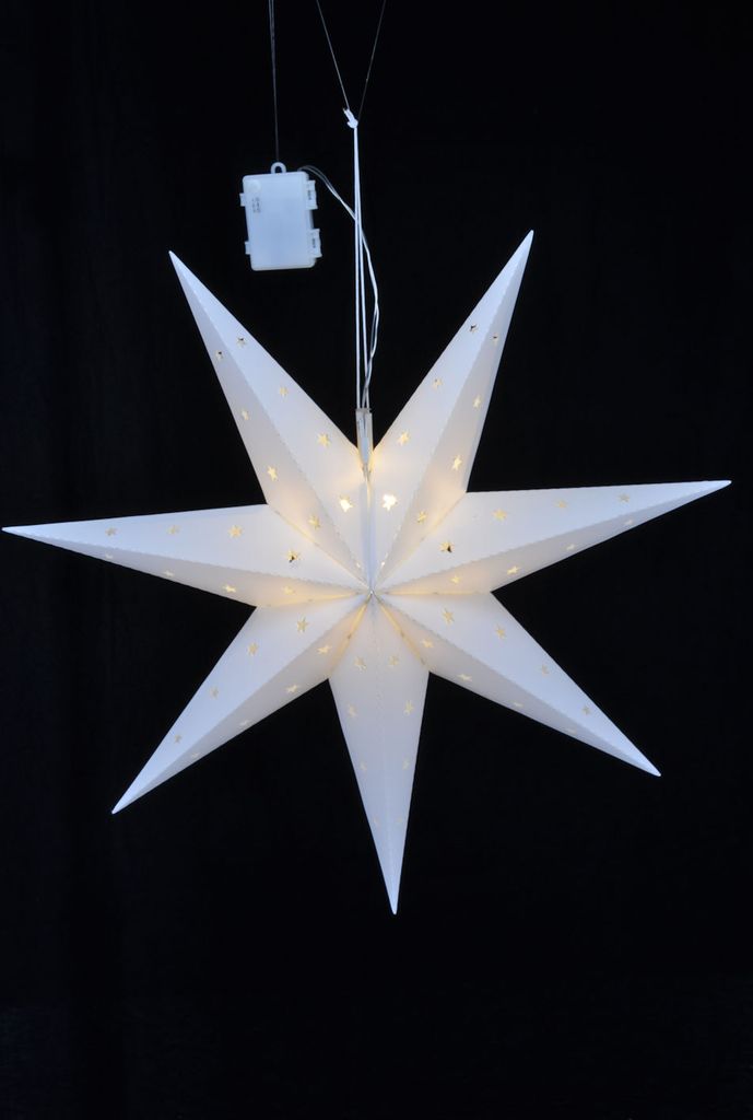 LED Weihnachtsstern 60x21 cm - 12 warmweiße LED Produktbild 
