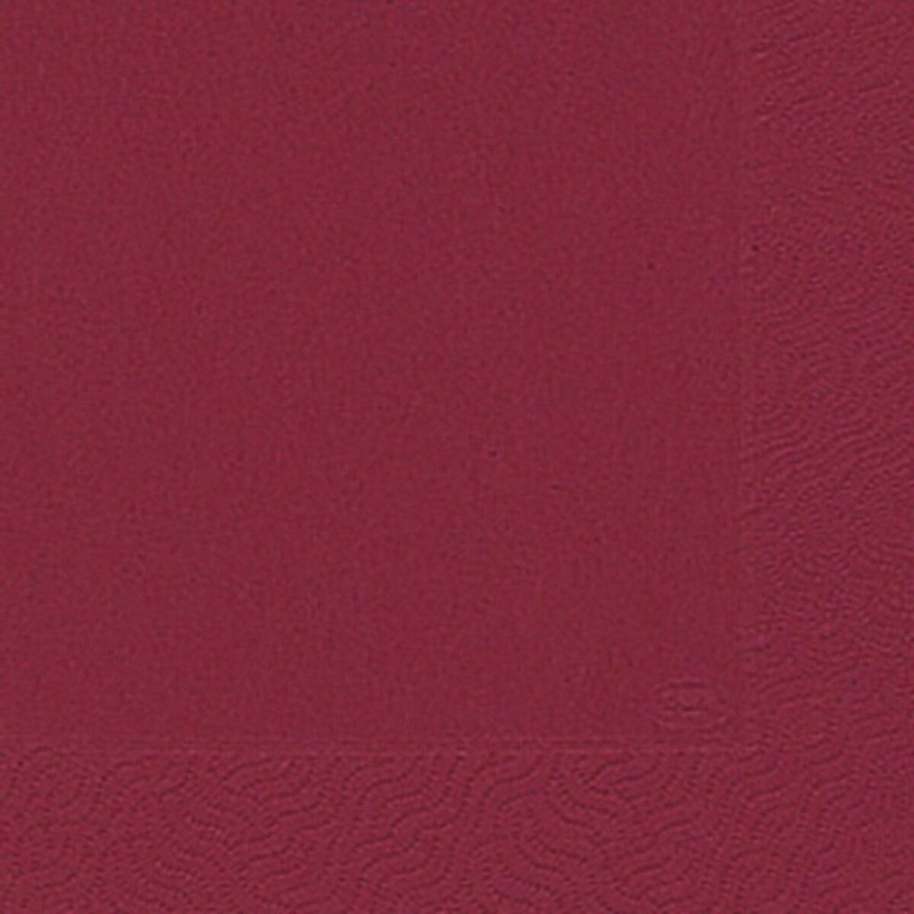Duni 104045 Servietten 3lagig Tissue Uni bordeaux, 33 x 33 Produktbild 