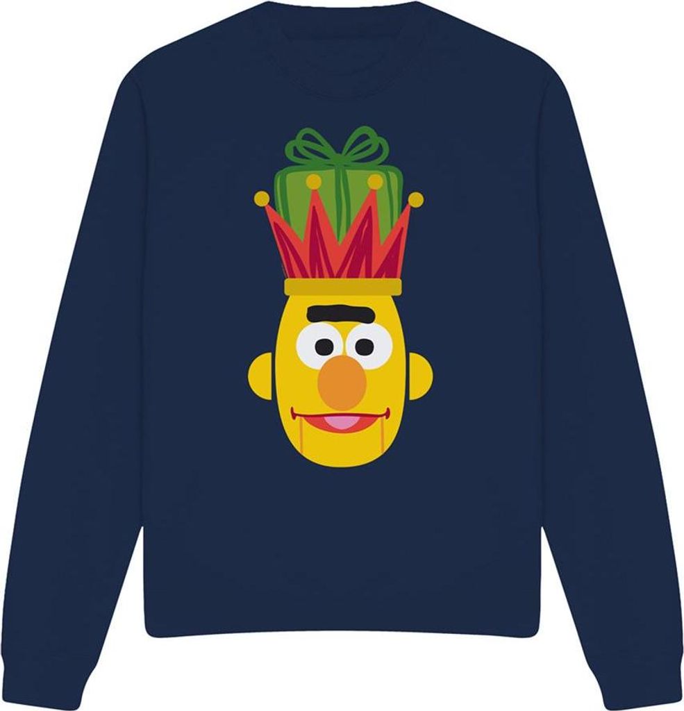 Sesame Street - Sweatshirt für Herren/Damen Uni, weihnachtliches Design TV21356 (M) (Marine)