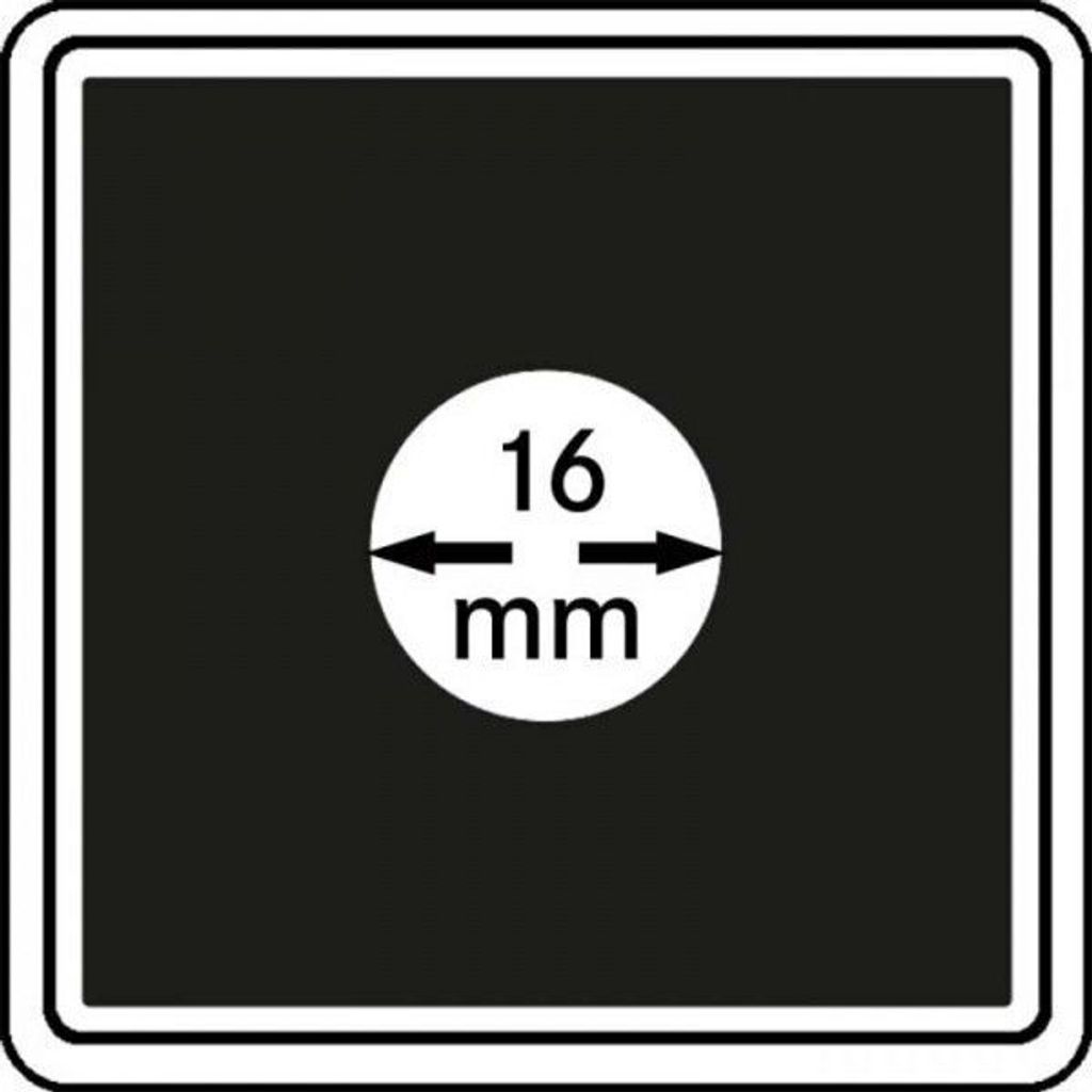 Lindner 2240016 Münzkapseln CARRÉE 16 mm, 4er Pack