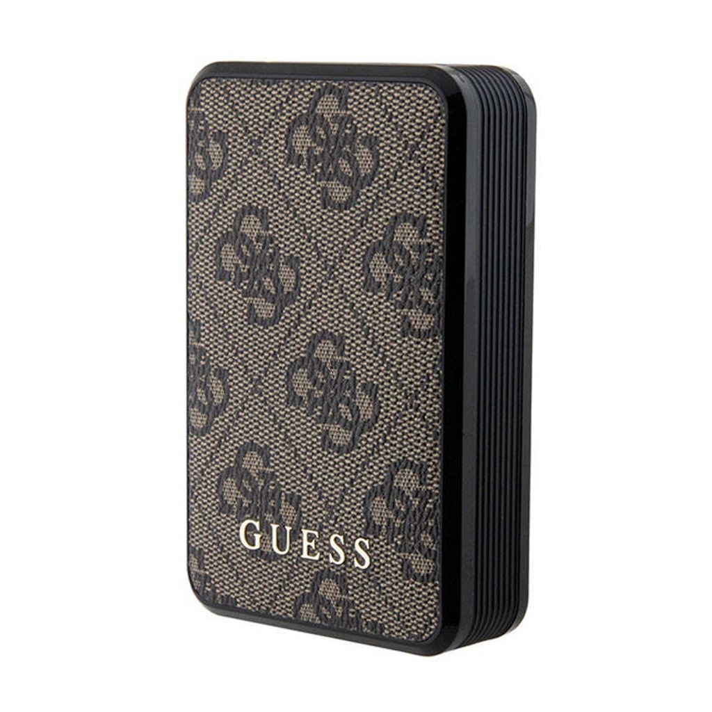Guess Powerbank 18W Gupb10Dp4Gegw 10000Mah Braun/Braun 4G Leder Metall Logo