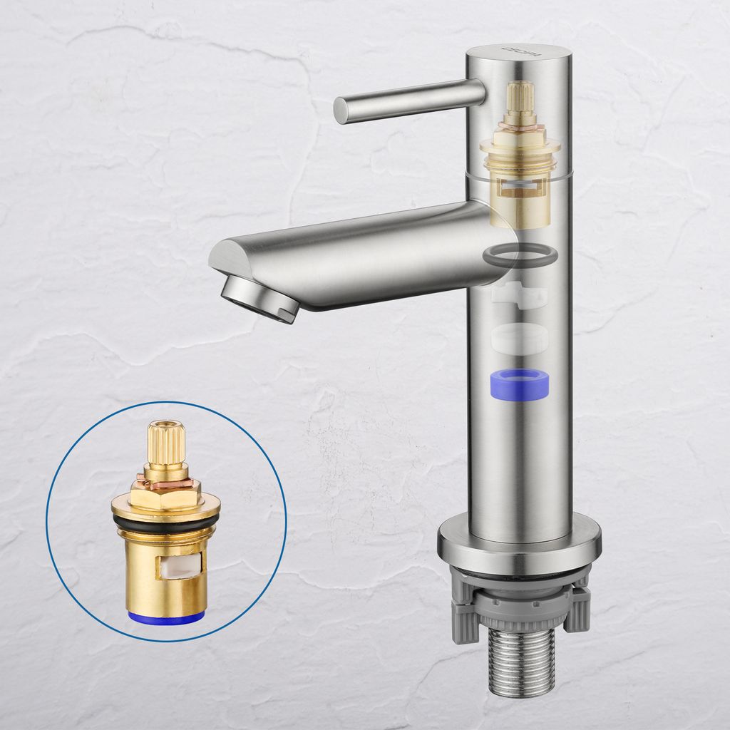 Kaltwasser Wasserhahn Bad Armatur Waschtischarmatur Produktbild 4