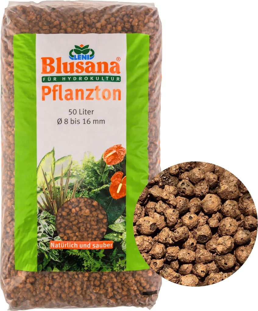 Blusana Blähton 50 Liter grobe Körnung 8-16mm Produktbild 