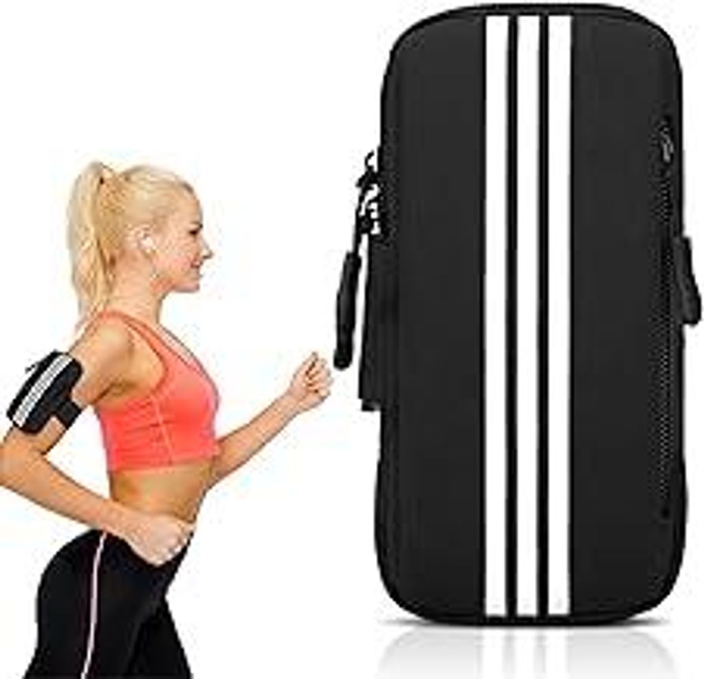Handytasche Joggen, Sportarmband Handy kompatibel mit 6,7-Zoll-Handys, aus wasserdichtem, atmungsaktivem und verstellbarem Oxford-Gewebe, geeignet ...