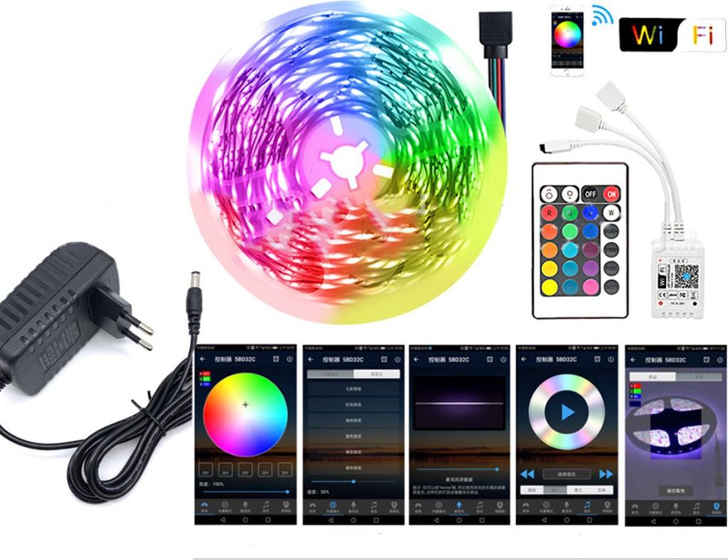 INF Ruban LED intelligent 15M avec contrôleur WiFi et Image du produit 