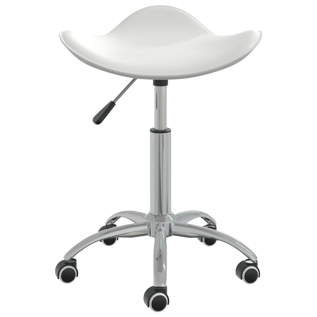 SYFAX Sedia Bianca Girevole in Ecopelle - Ergonomia e Stile Moderno