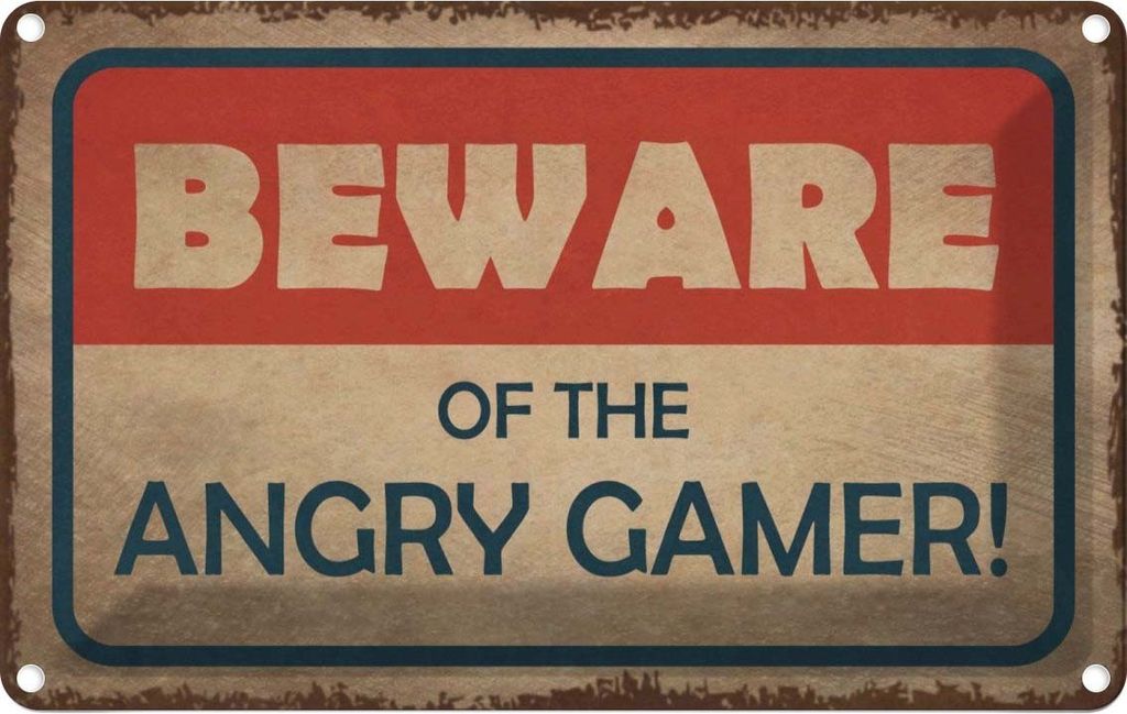 vianmo Blechschild 20x30 cm of the angry gamer Dekoration