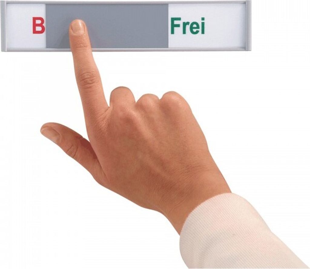 Schild I Silver Schiebeschild, ohne Text, mit Schieber, Aluminium, 180x36mm