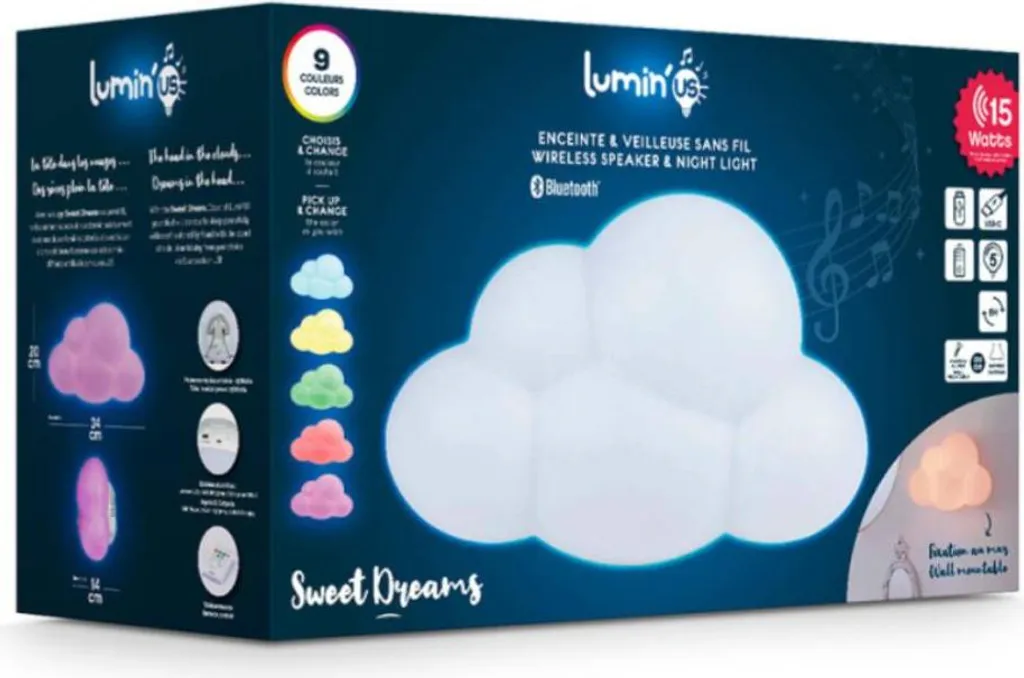 Regala Emozioni: Speaker BigBen Cloud con Luce LED Multicolore - 4