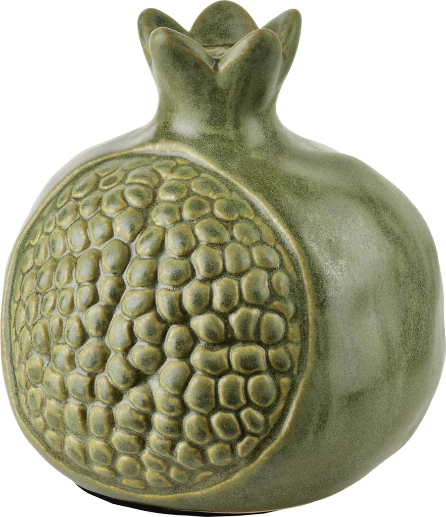 Grenade décorative verte SAGGIO en céramique pour centre de table chic