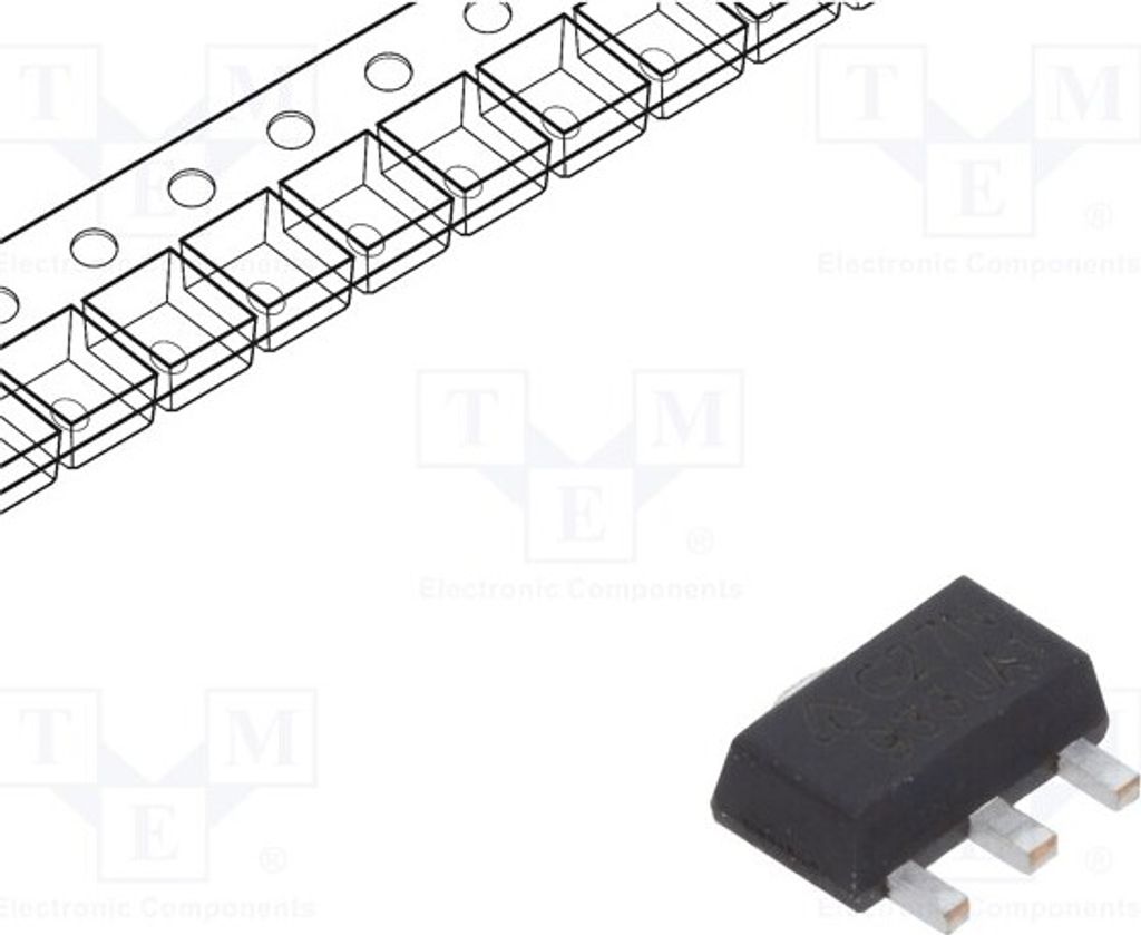 5x IC: Spannungsstabilisator 1,25÷13,7V ,Linie,geregelt 1,35A AZ1117CR-ADJTRG1 Ge