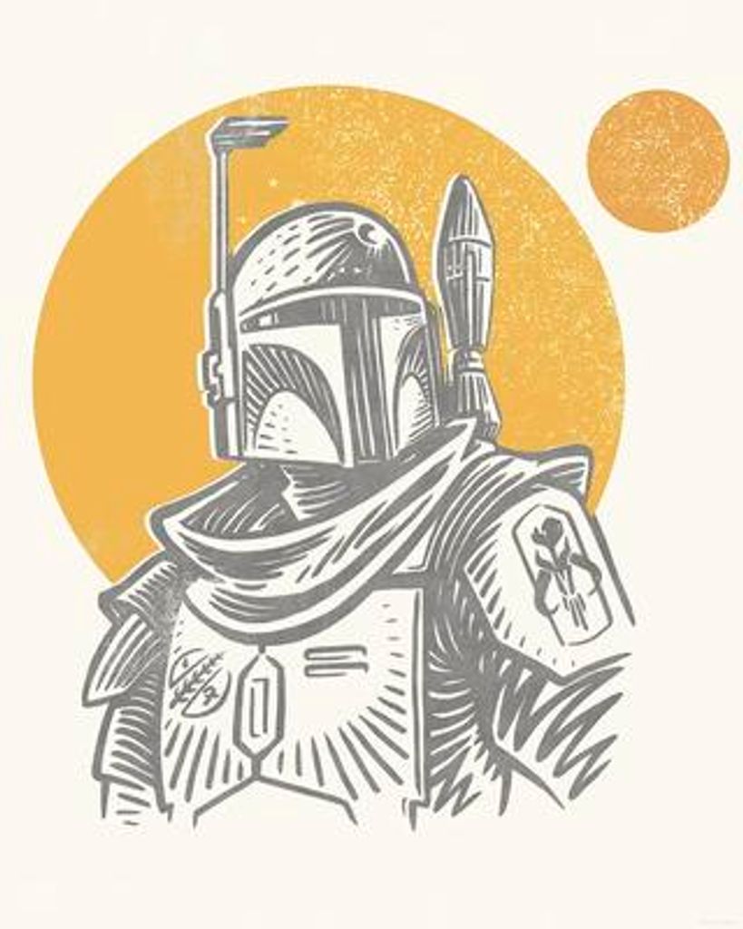 Poster Star Wars Boba Fett Illustration Iconic 40x50 cm
