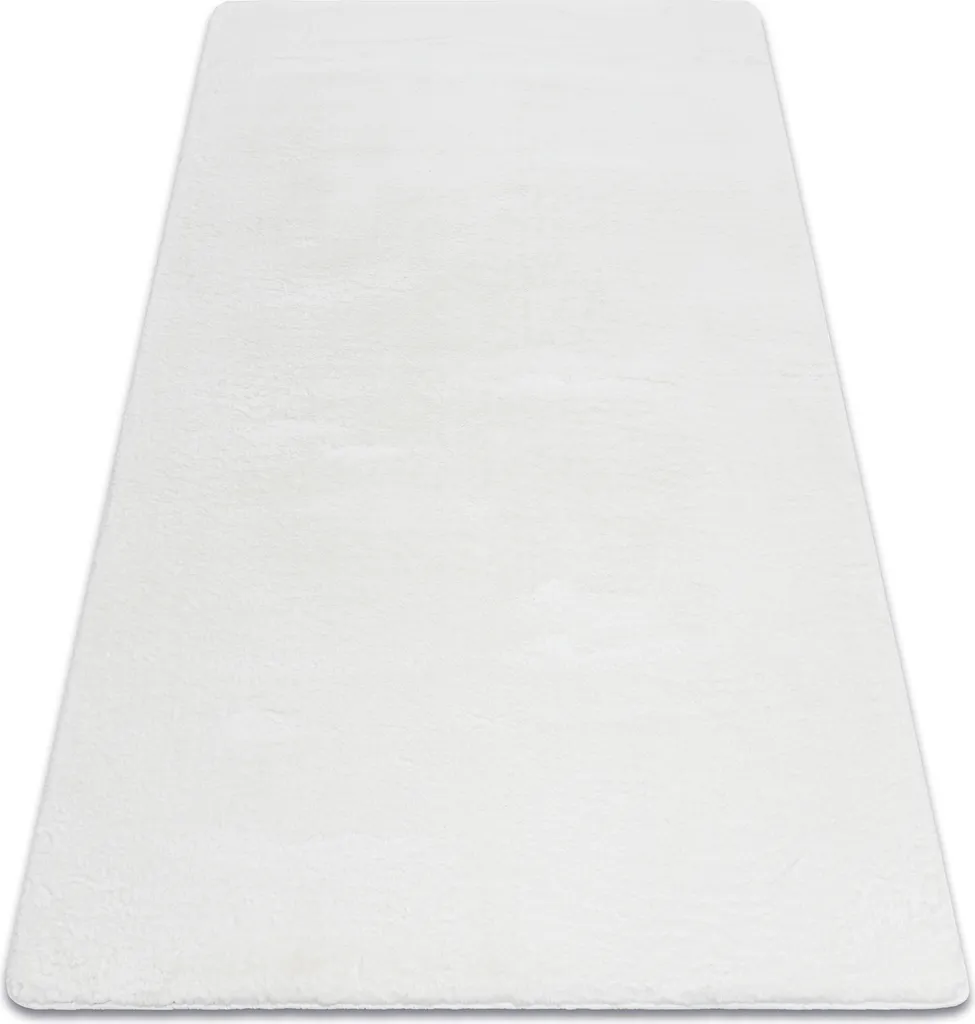 Tapis anti-glisse lavable ivoire 50x80 cm Shaggy pour sol glissant et froid