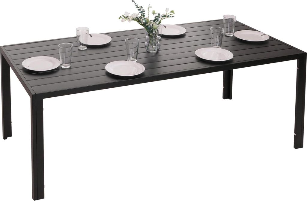 Alu-Esstisch MCW-N40, Tisch Bistrotisch Gartentisch Balkontisch, wetterfest 180x80cm anthrazit