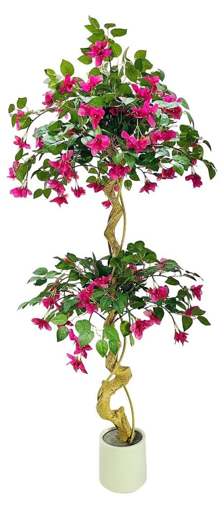 Bougainvillea - Künstlicher Baum im Topf - 150 cm - Realistische Blätter - Für Innenbereich, Bodenaufstellung - Pflegeleicht - Kunststoff
