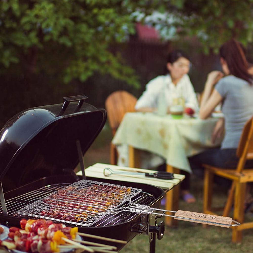 Grillkorb - Edelstahl - 33 x 22,1 cm - Geeignet für 3-4 Personen