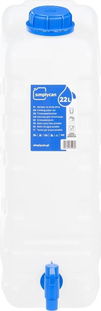vidaXL Wasserbehälter mit Hahn Transparent 20 L Kunststoff