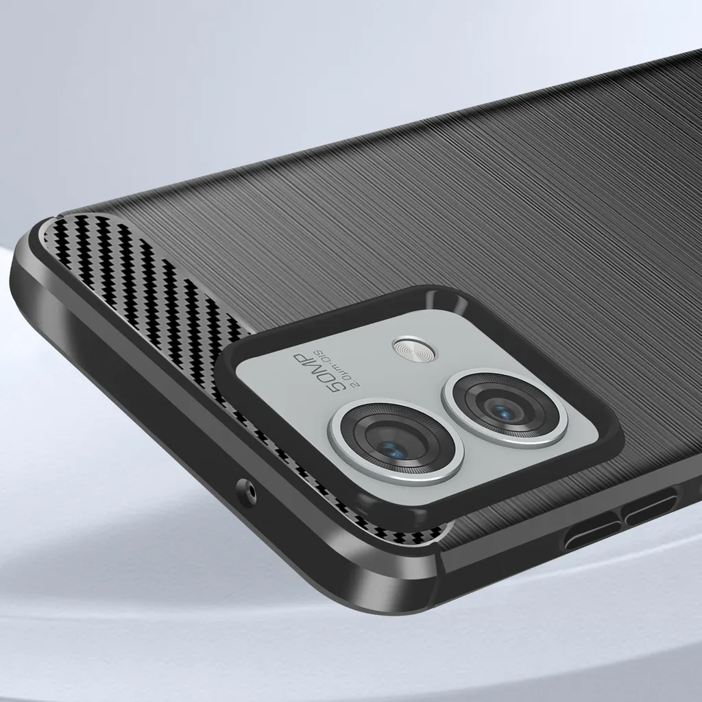 Custodia Motorola Moto G84 Carbonio e Alluminio Nero Sport Edition - 4