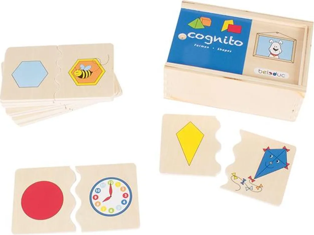 Formes Cognito Beleduc : Matériel Pédagogique Durable en Bois Naturel - 2