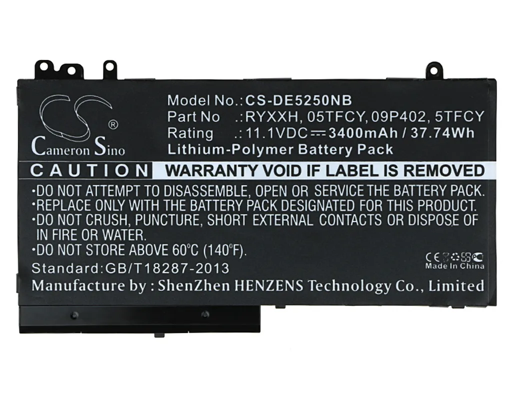 Batterie Ordinateur Portable TECHTEK pour Dell Latitude 12 E5250 P25S - 4