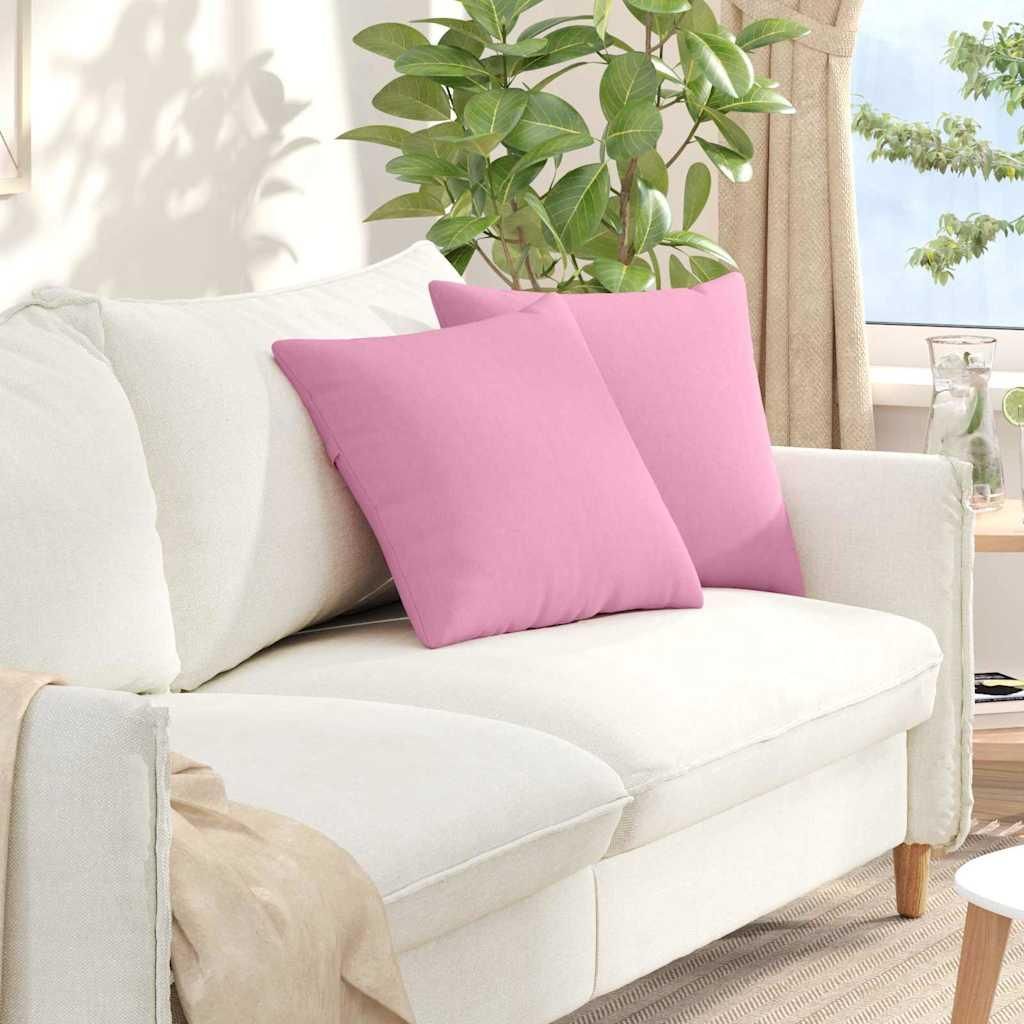 Maison Exclusive - Sofakissen 2 pcs Rosa 45 x 45 cm Stoff
