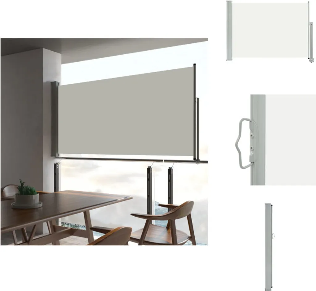 vidaXL Tenda Laterale 80x300 Crema - Goditi il Balcone in Santa Pace