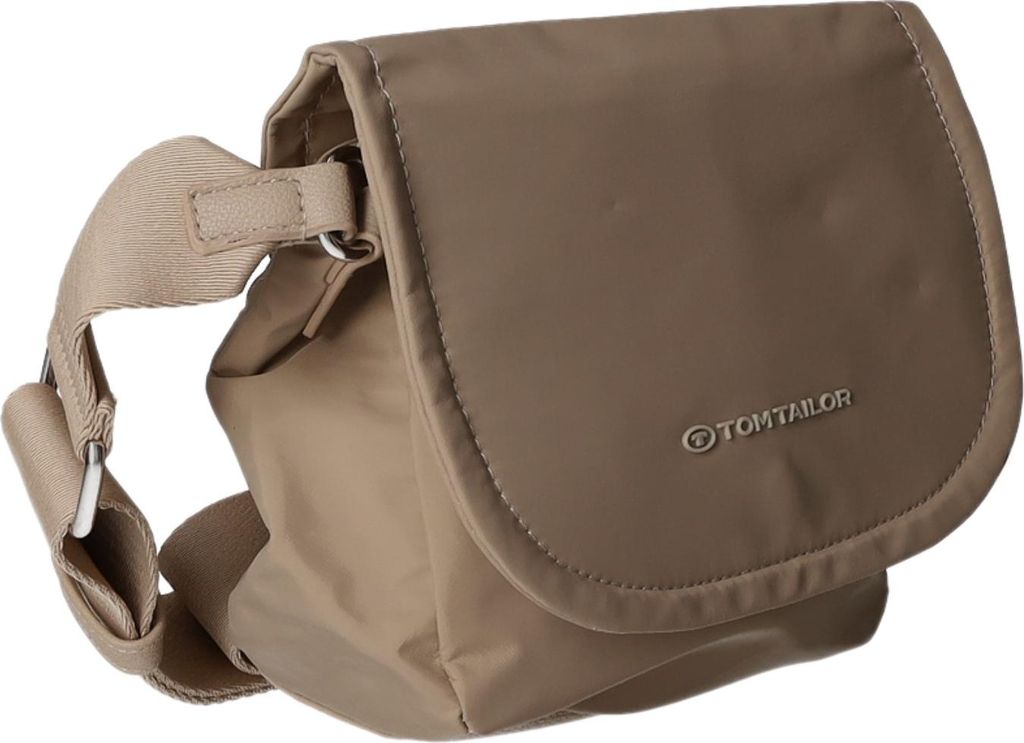 Tom Tailor Clutches Sansa, Flap bag S no zip, taupe, Beige