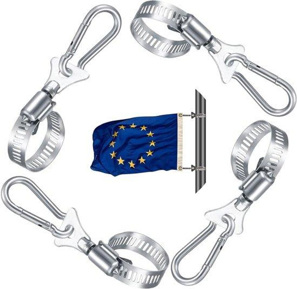 Supports de fixation pour mât de drapeau - Acier inoxydable Image du produit 