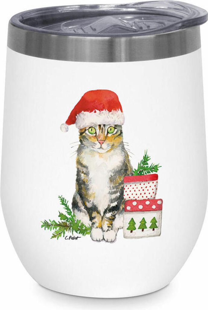 PPD Christmas Kitty Thermo Mug, Thermobecher, Coffee To Go, Isobecher, Iso Becher, 350 ml, 604563