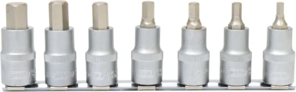 KS TOOLS Set di bussole da 1/2" esagonali corte 7 pz. - 911.1320