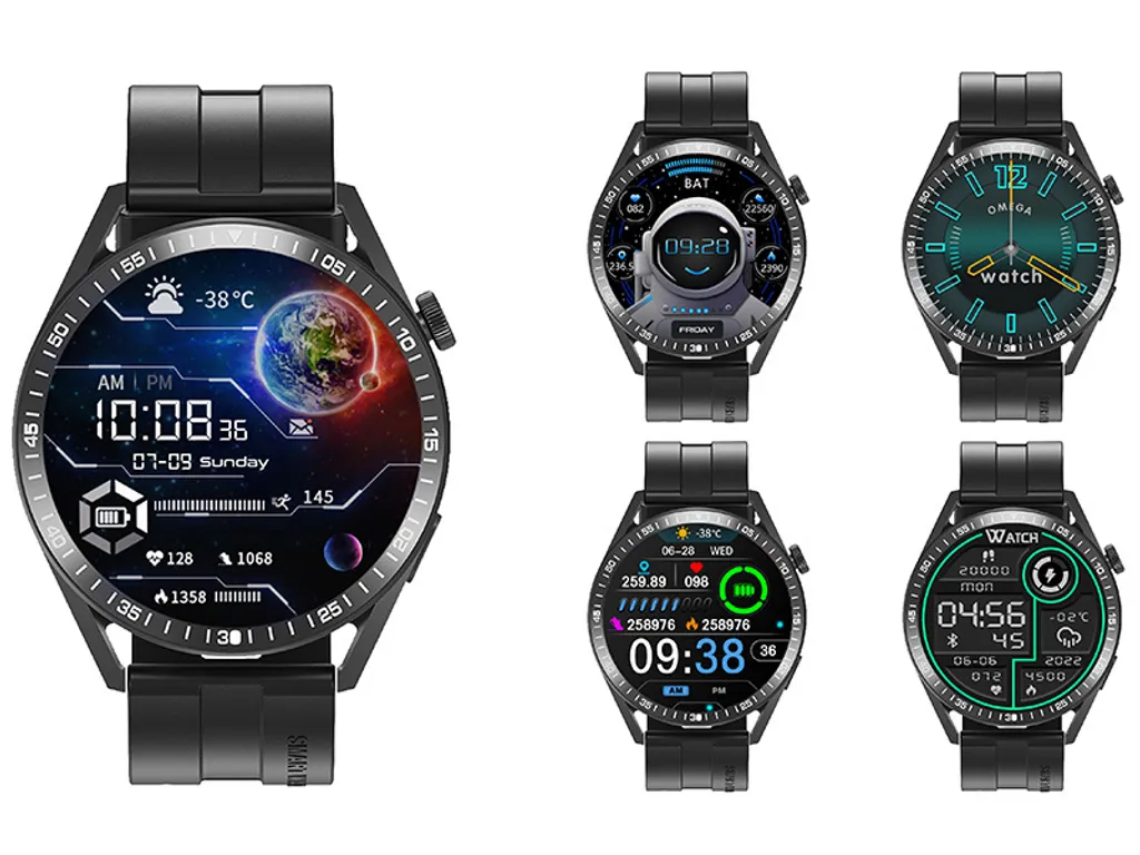Tracer SM8V ONYX Smartwatch - Bluetooth 5.0, IP65, Monitor Salute