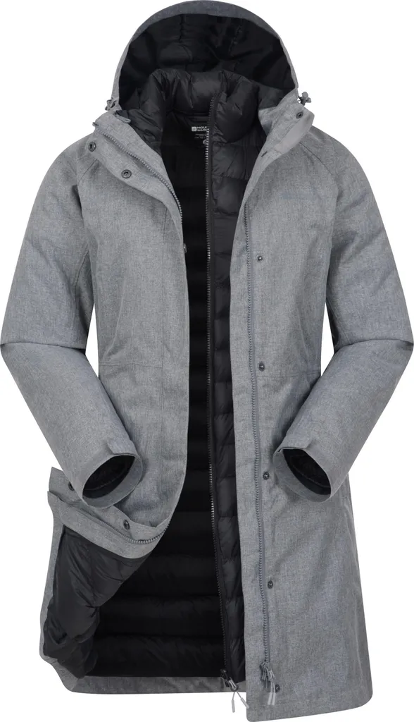 Veste de Randonnée 3 en 1 Femme Grise Alaskan Mountain Warehouse 46