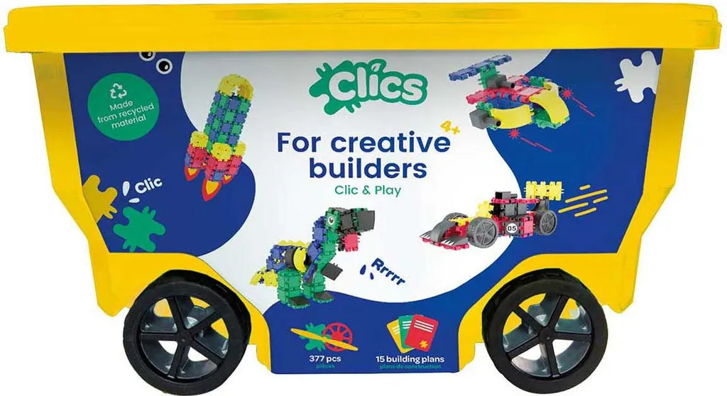 Jeu de construction Rollerbox 15en1 - Coffret de briques à empiler - 16