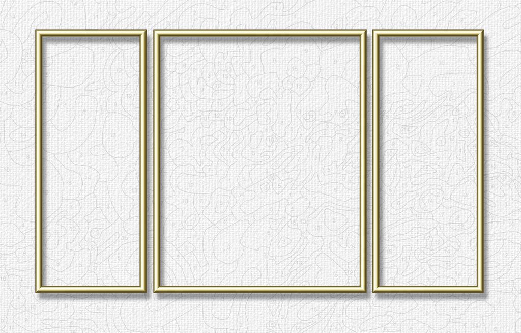 Noris Spiele Malen nach Zahlen - Alurahmen Tripty. Gold 50 x 80 cm; 605140707