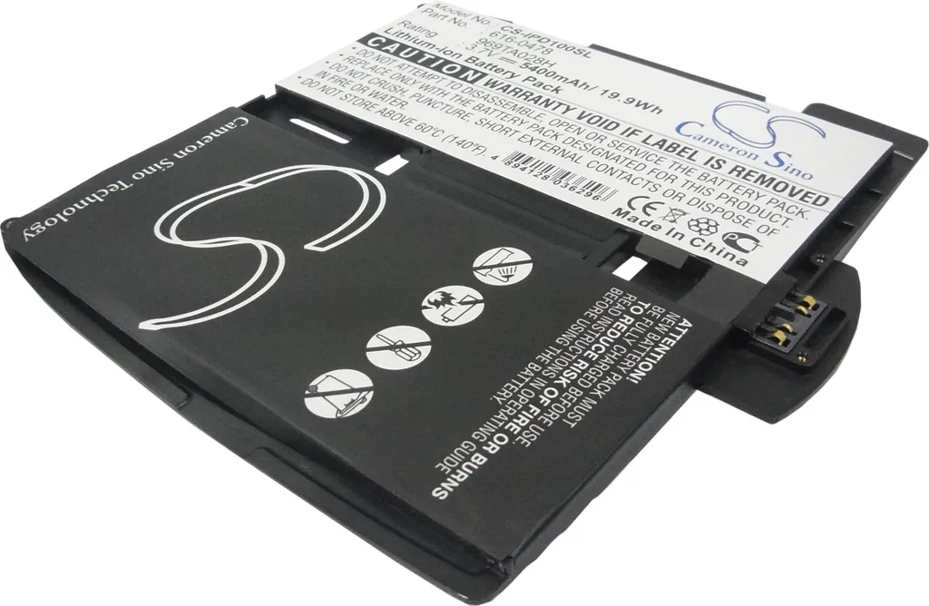 TECHTEK Batteria compatibile con [Apple] iPAD, iPAD 1st, iPAD A1219, iPAD A1315, iPAD A1337 sostituisce 616-0448, per 616-0478, per 969TA028H