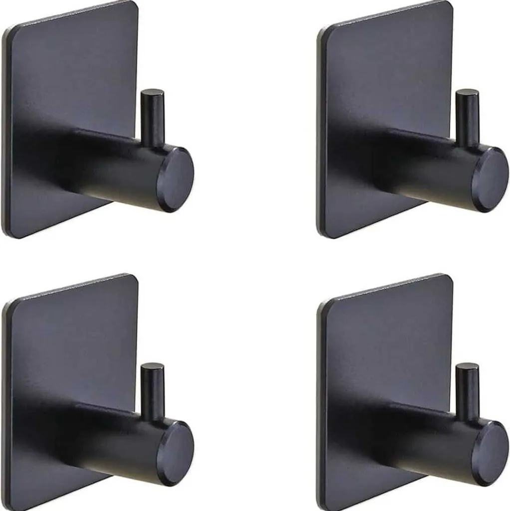 4 Ganci Adesivi Neri Opachi 4.5cm - Appendini Multifunzione Cucina e Bagno - 21