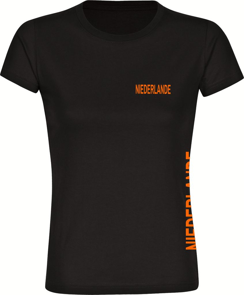 multifanshop Damen T-Shirt - Niederlande - Brust & Seite, Produktbild 