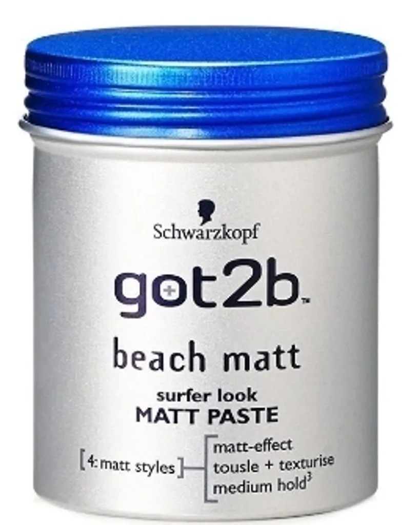 Cire cheveux effet mat Got2b Beach Matt Paste pour un style texturisé