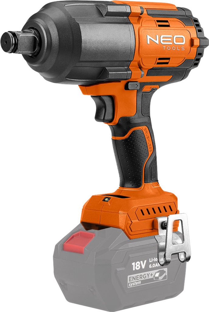 NEO Tools 04-618 Elektroschrauber und Schlagschrauber de 18V, bürstenloser Motor, 180Nm, Li-Ion-Akku 2.0Ah und 1/4"-Futter