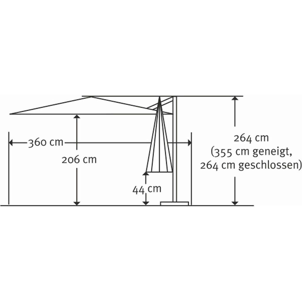 Schneider Ampelschirm RHODOS TWIST WOODY ca. 300 x 300 cm, Produktbild 11