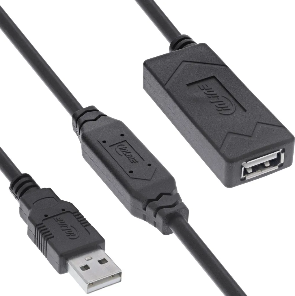 InLine® Prolunga USB 2.0 Attiva 20m - Soluzione Professionale Plug & Play