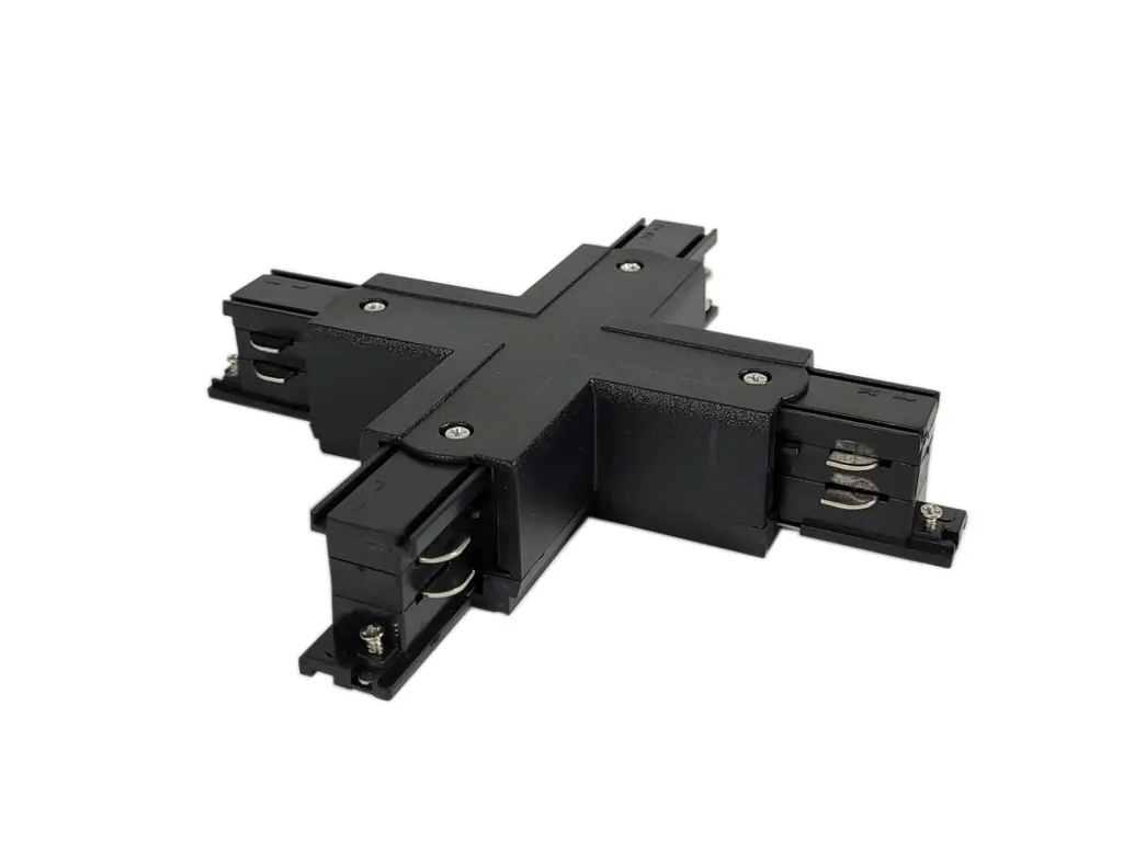 Connettore per illuminazione a binario 3F CROSS NERO