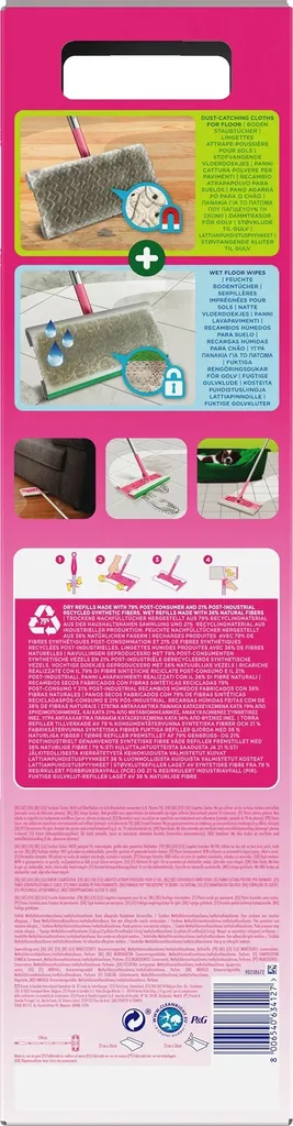 Kit Swiffer Pink avec 11 Recharges : Balai Sol Multi-surfaces Rose - 3