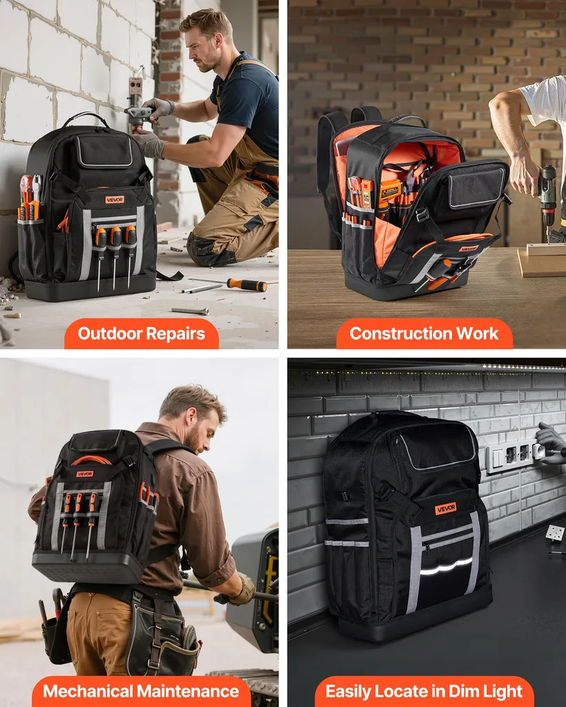 Sac de rangement d'outils robuste pour électricien et technicien - 6