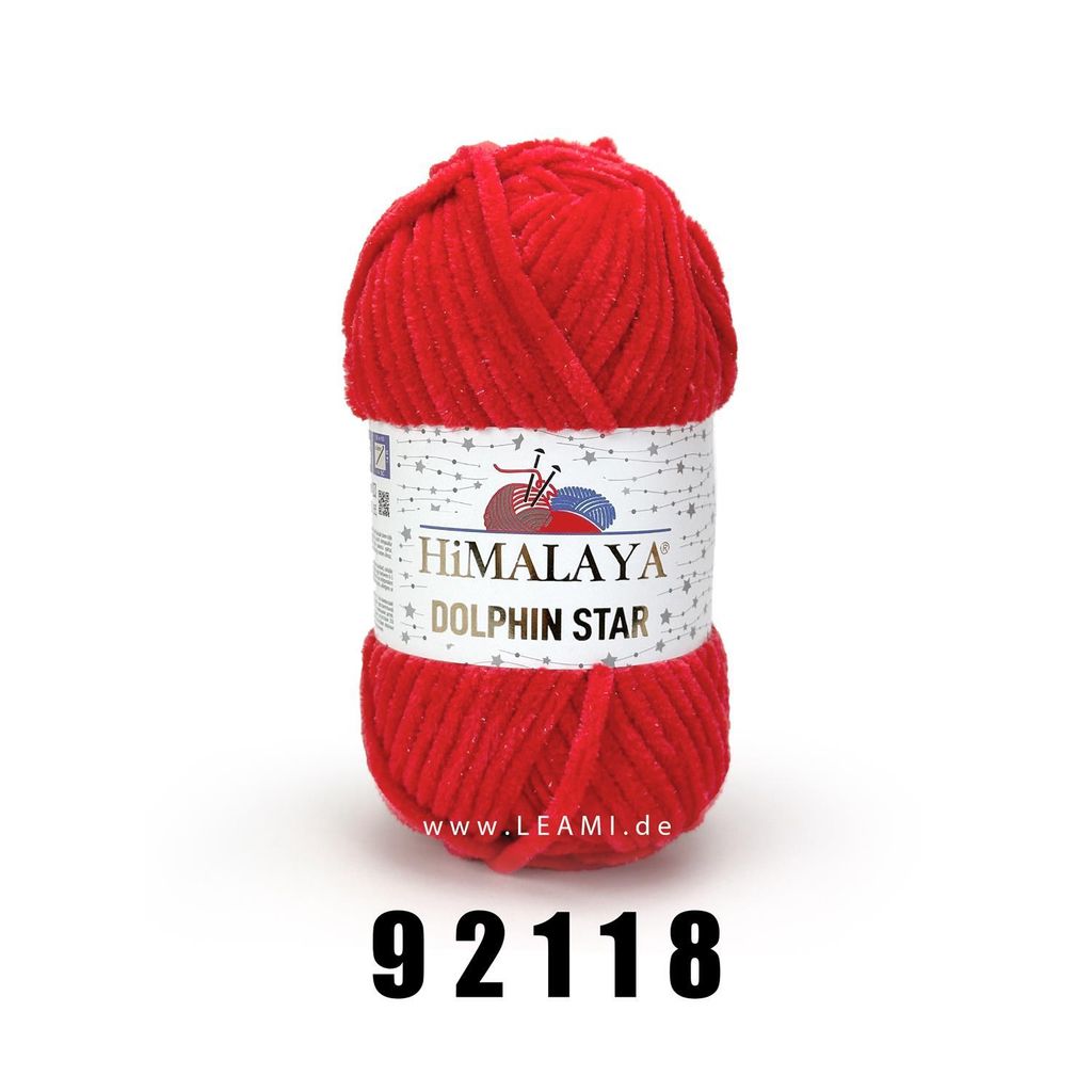 Himalaya Dolphin Star 100g/120m (Glitzer) 92118 rot Produktbild 