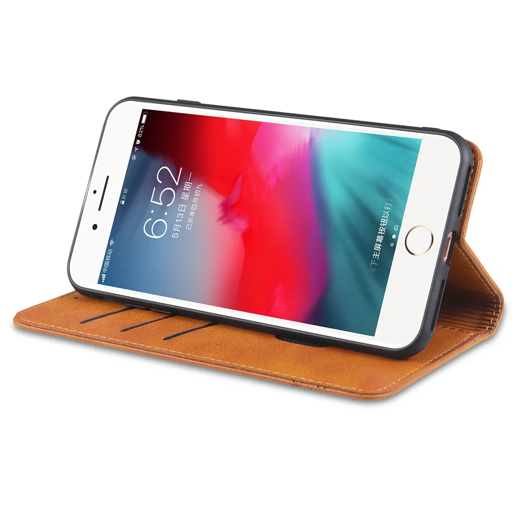Funda Flip Iphone 8 Plus Rosa Funda Libro Con Tapa Para IPhone 7 Plus/8 Plus - Cuero PU, Cierre Magnético, Ranuras Para Tarjetas, Color Rosa Funda Con Soporte Y Ranuras Tarjetas