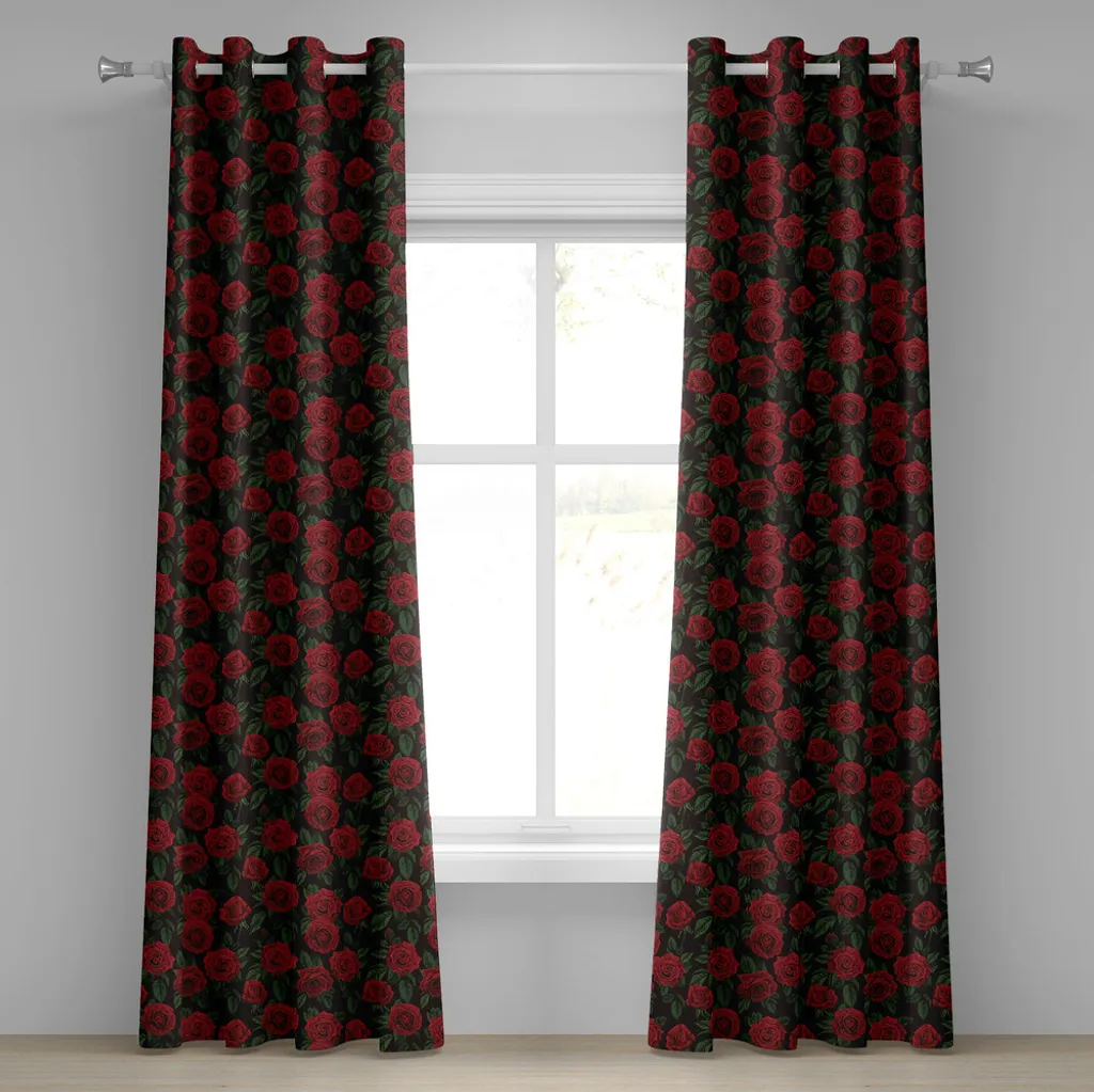 Rideau occultant décoratif pour masquer le vis-à-vis motifs Ruby Noir