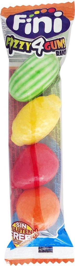 Fini Bubble Gum Fizzy 4 Gums Range Ovocná zmes Žuvačky Obrázok produktu 